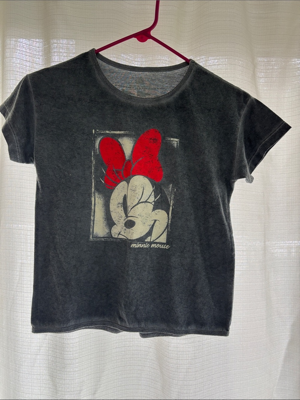 Disney Gray Graphic Tee with White Logo